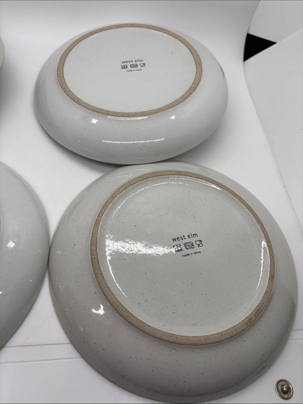 West Elm Holiday Plates Skiers Appetizers Set 4 Stonewear